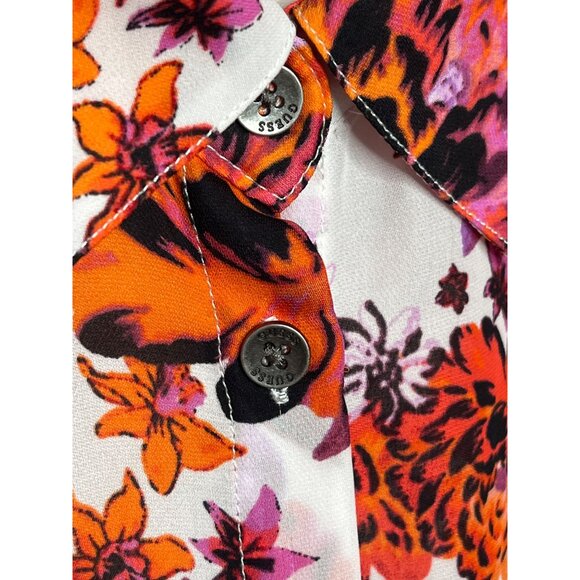 Guess Women’s Small Floral Button Down Blouse - Picture 5 of 12